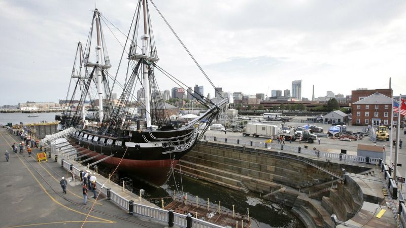 USS Constitution in Dry Dock at Charlestown Navy Yard, Boston – April 17, 1973